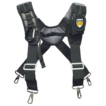 Brown Bag Co McGuire-Nicholas 19 in. L X 1.75 in. W Foam Suspenders Black 1 pair BL-30290